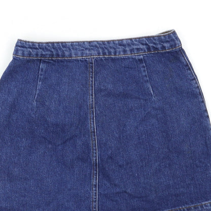 Womens UK Size 25 in Topshop Mini Denim Skirt
