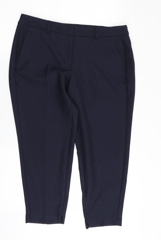 Womens UK Size 12 Dorothy Perkins Regular Fit  Blue Trousers