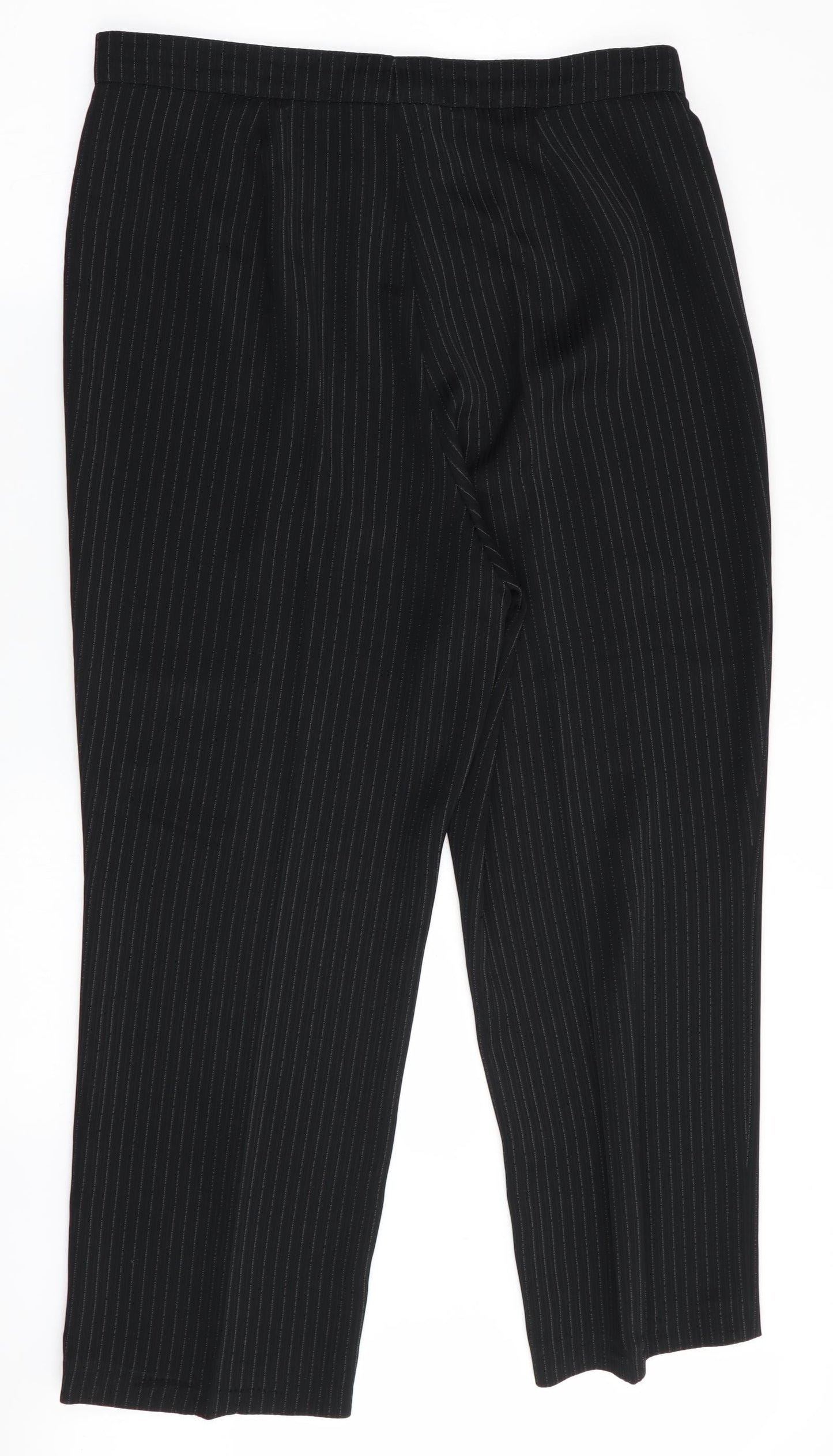 Gerry Weber Womens Black Striped  Trousers  Size 16 L26 in