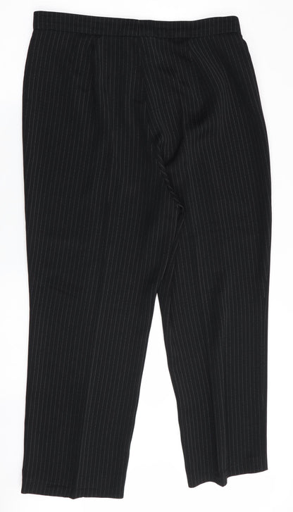 Gerry Weber Womens Black Striped  Trousers  Size 16 L26 in