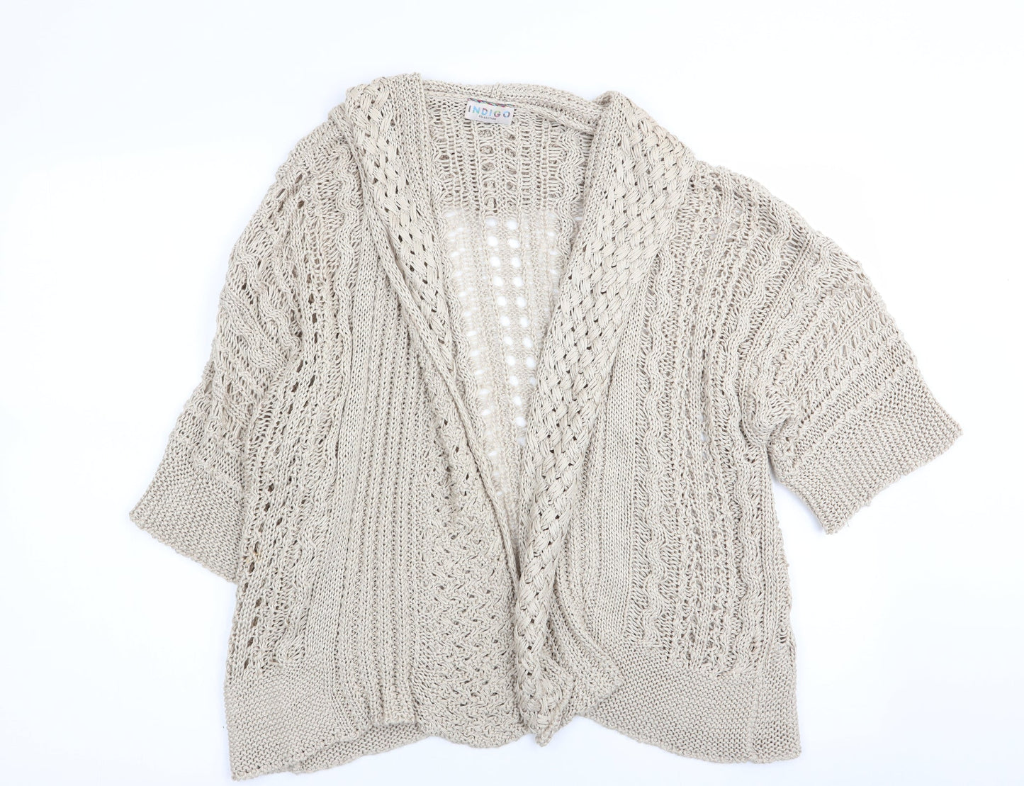 Womens UK Size 10 M&S Beige Cardigan Jumper
