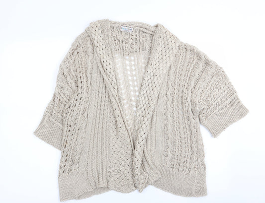 Womens UK Size 10 M&S Beige Cardigan Jumper