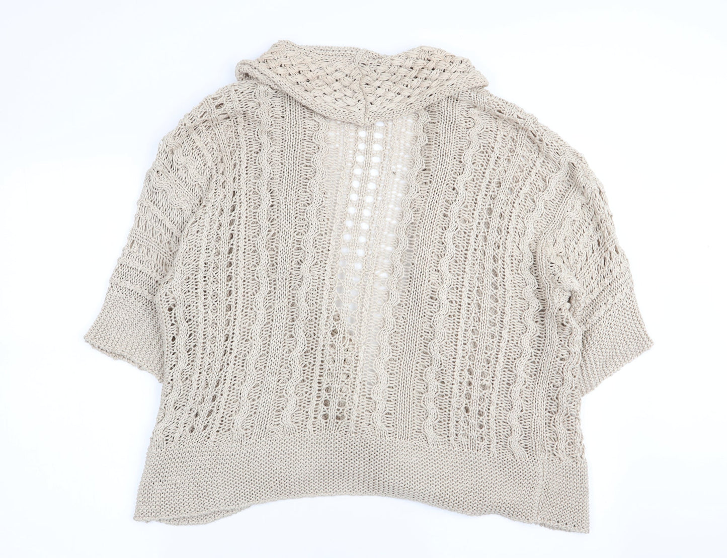 Womens UK Size 10 M&S Beige Cardigan Jumper
