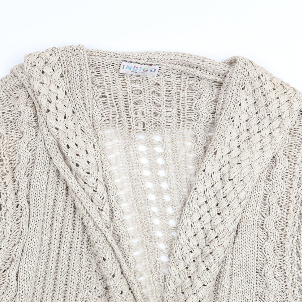 Womens UK Size 10 M&S Beige Cardigan Jumper