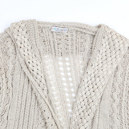 Womens UK Size 10 M&S Beige Cardigan Jumper