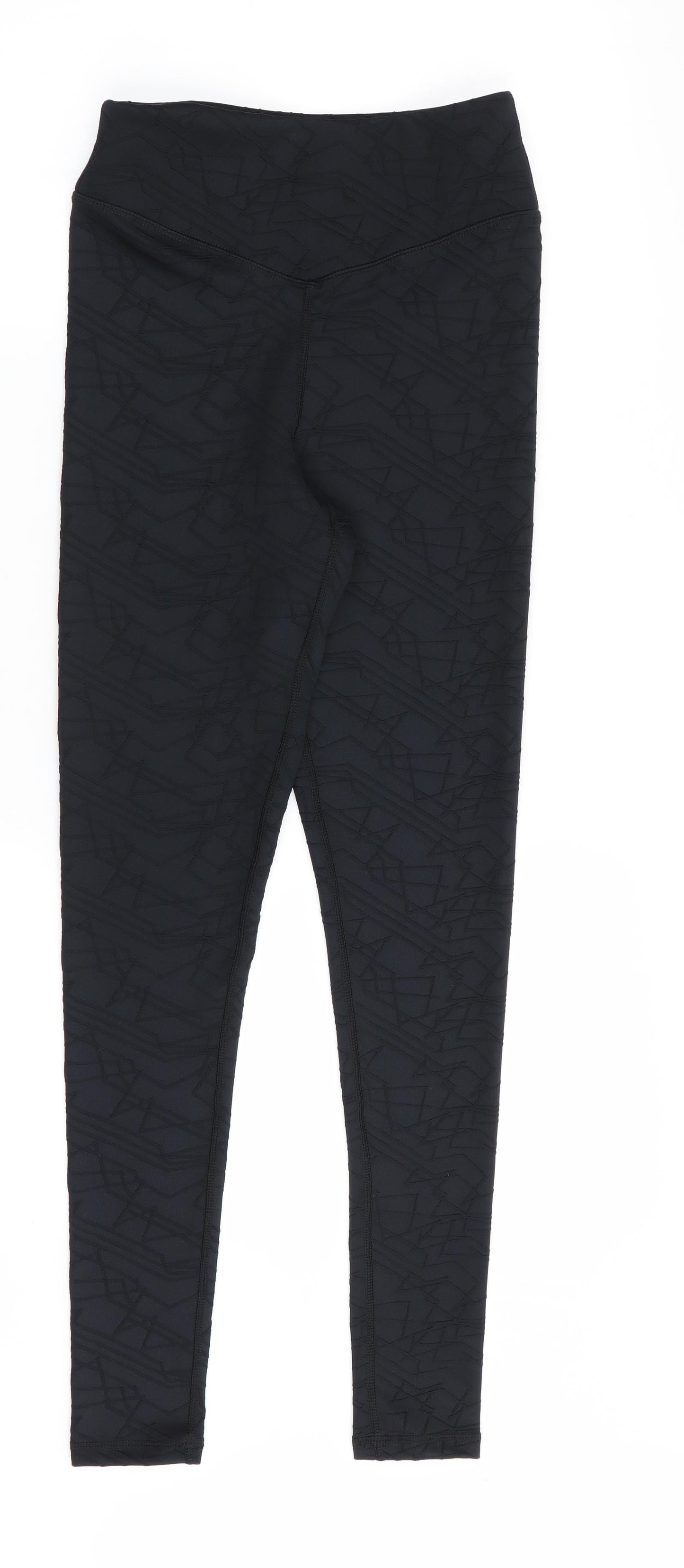boux sport Womens Black Geometric  Jegging Leggings Size 6 L27 in - Stretch waistband/legging