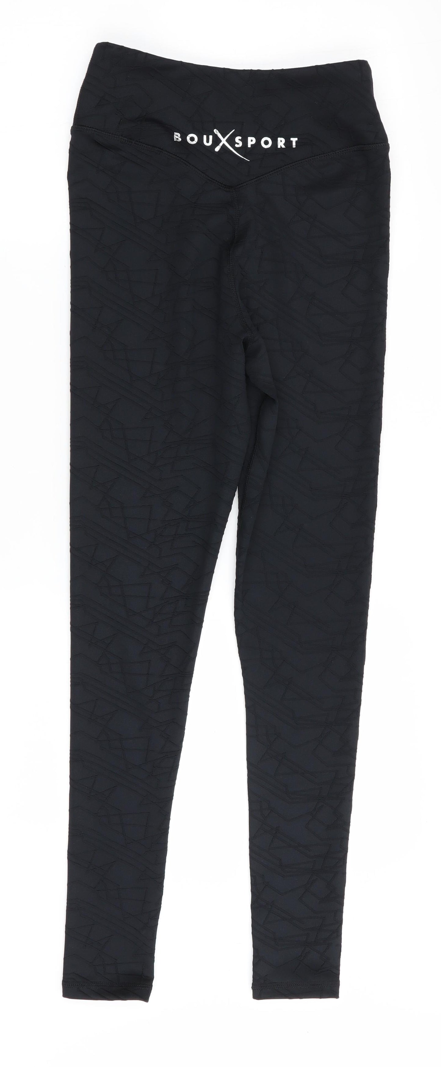 boux sport Womens Black Geometric  Jegging Leggings Size 6 L27 in - Stretch waistband/legging