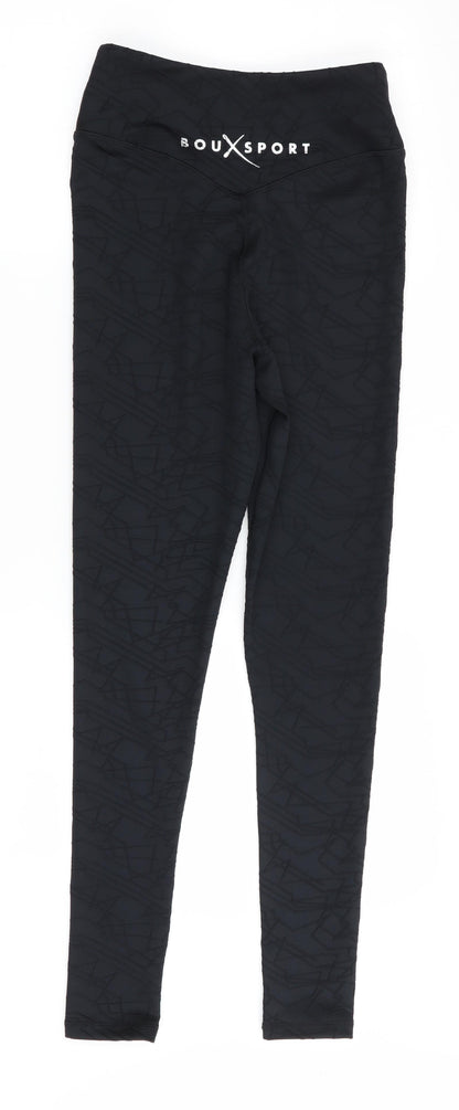 boux sport Womens Black Geometric  Jegging Leggings Size 6 L27 in - Stretch waistband/legging