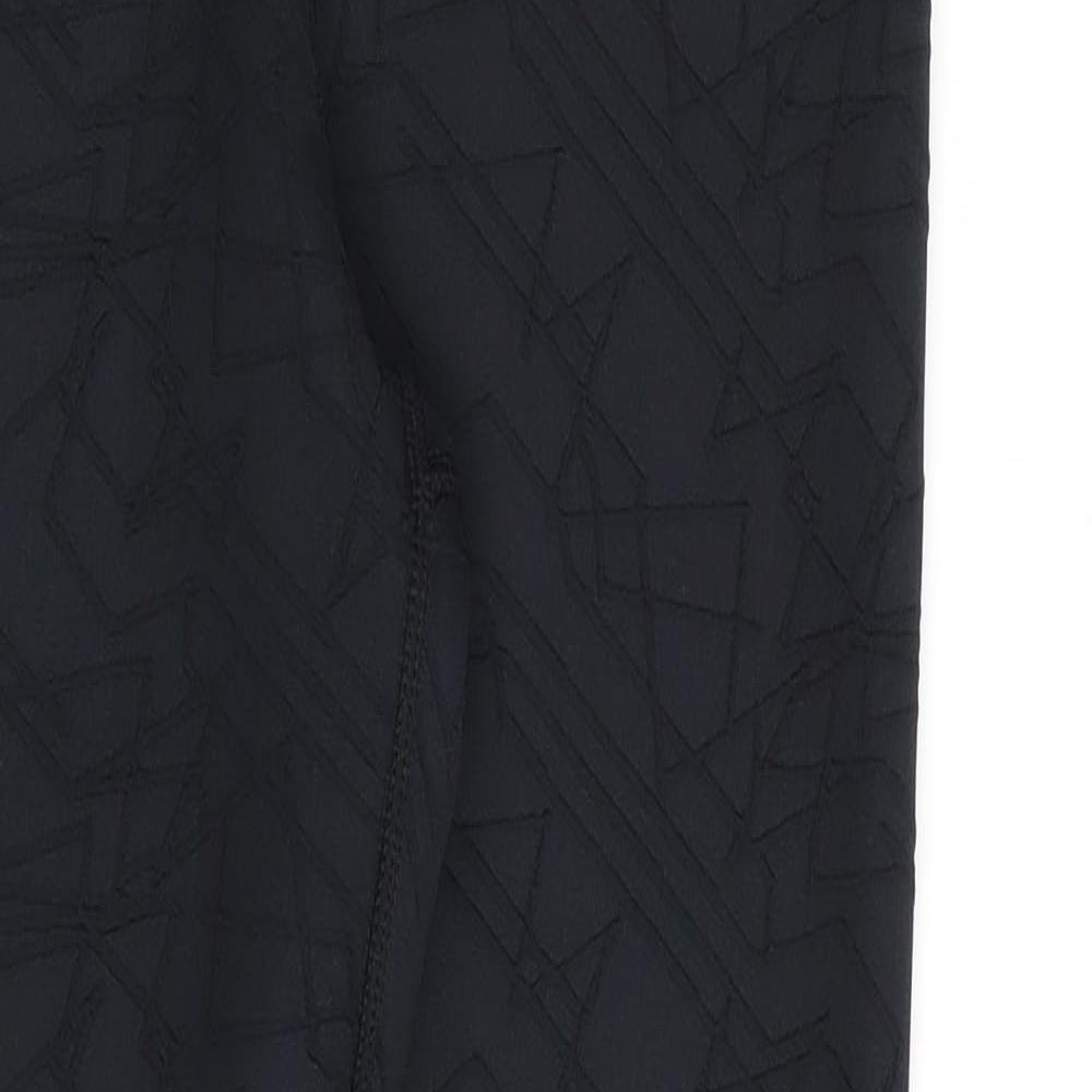 boux sport Womens Black Geometric  Jegging Leggings Size 6 L27 in - Stretch waistband/legging