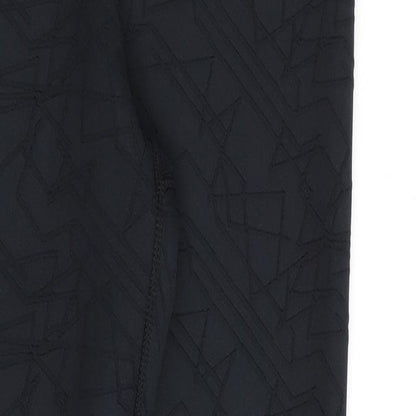 boux sport Womens Black Geometric  Jegging Leggings Size 6 L27 in - Stretch waistband/legging