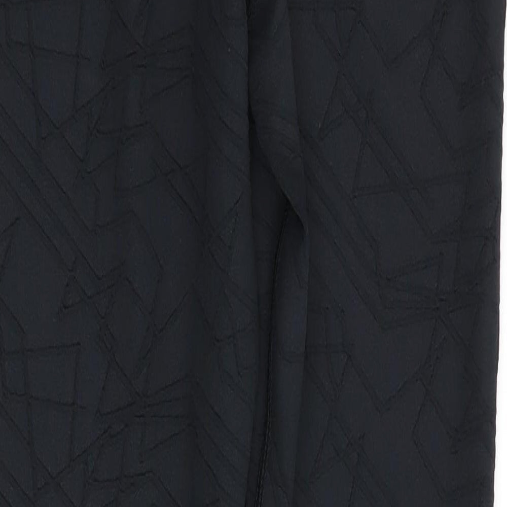 boux sport Womens Black Geometric  Jegging Leggings Size 6 L27 in - Stretch waistband/legging