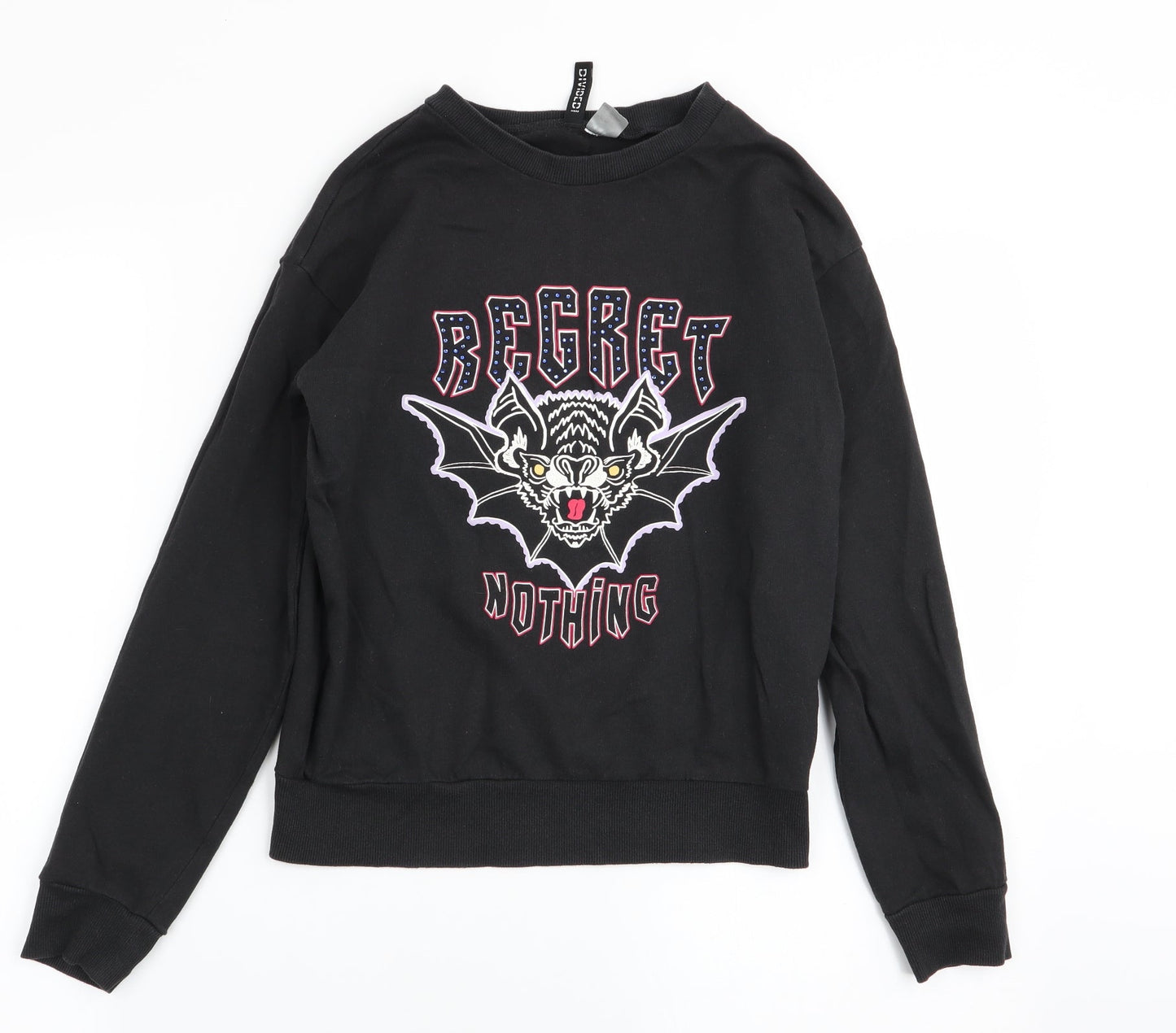 Womens UK Size XS Divided by H&M Black Pullover Jumper