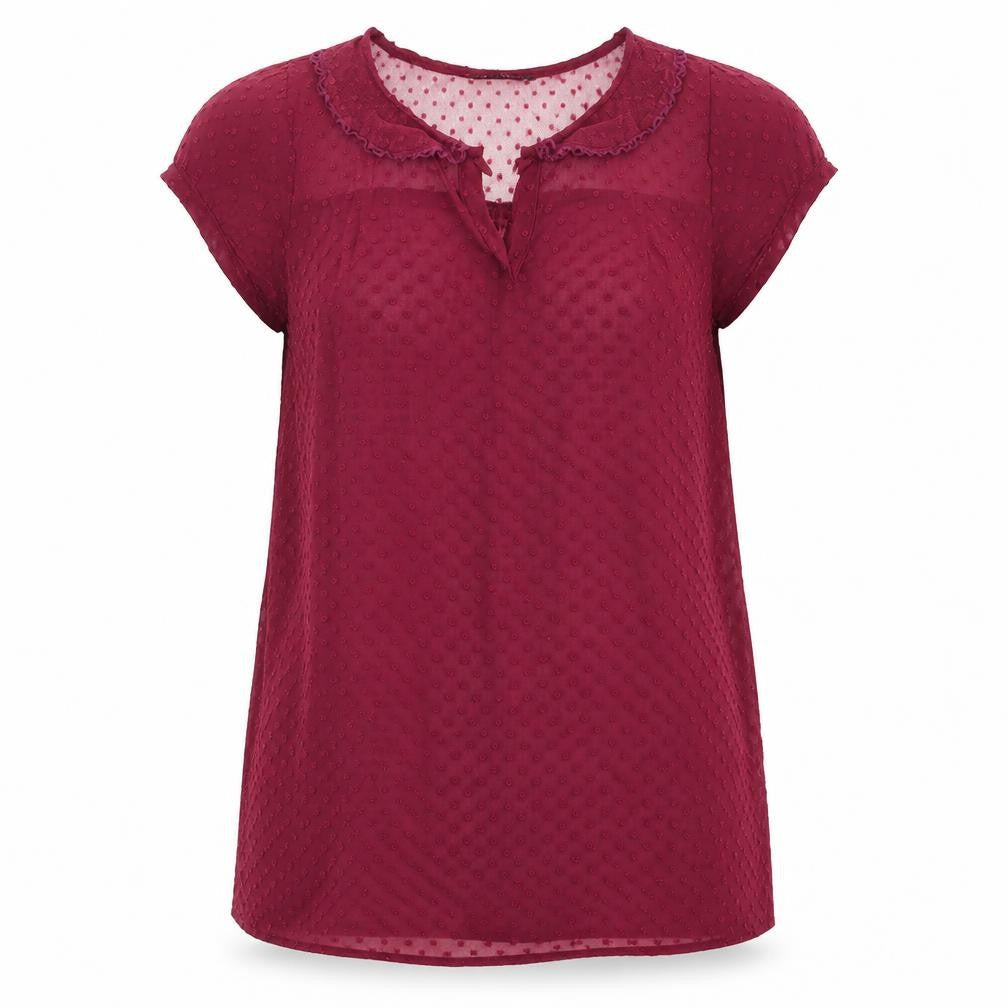 Womens UK Size 8 Select Red Basic Blouse