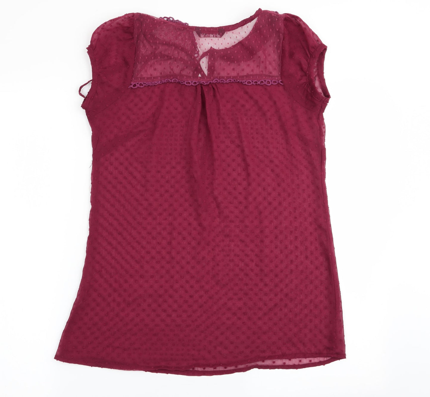 Womens UK Size 8 Select Red Basic Blouse