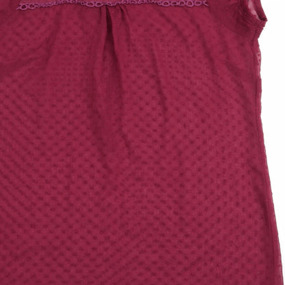 Womens UK Size 8 Select Red Basic Blouse