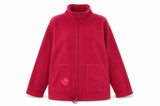Womens UK Size 14 Daxon Red Full Zip Jumper