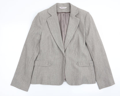 bonmarche Womens Grey   Jacket Blazer Size 14