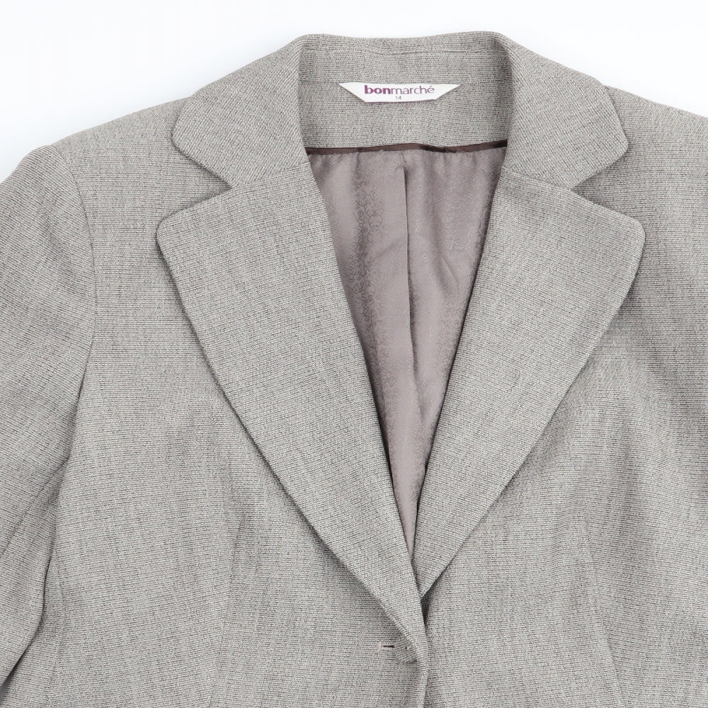 bonmarche Womens Grey   Jacket Blazer Size 14
