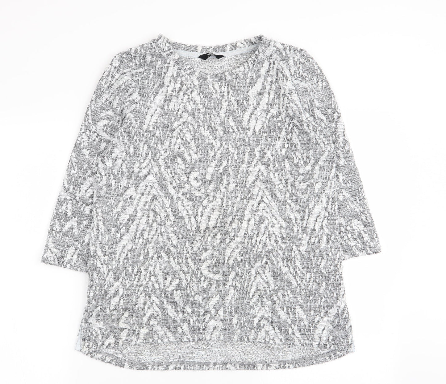 F&F Womens Multicoloured Geometric  Pullover Jumper Size 12