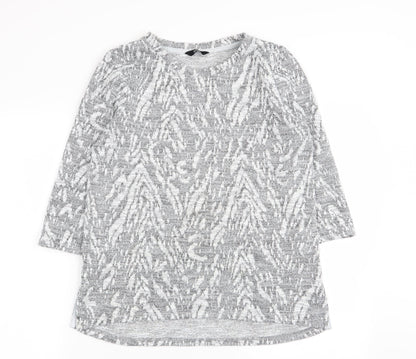 F&F Womens Multicoloured Geometric  Pullover Jumper Size 12