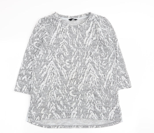 F&F Womens Multicoloured Geometric  Pullover Jumper Size 12