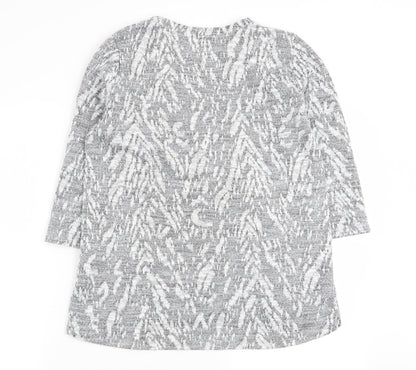 F&F Womens Multicoloured Geometric  Pullover Jumper Size 12