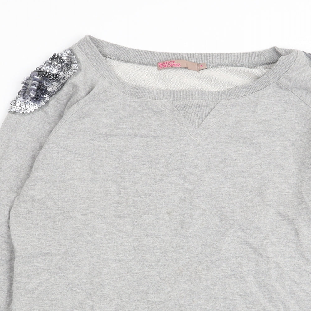 Womens UK Size S saint tropez Grey Pullover Jumper