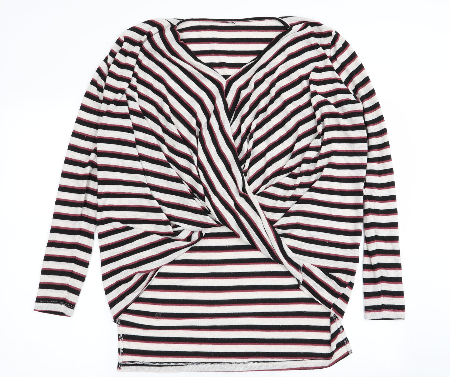 VERO MODA Womens Multicoloured Striped  Basic T-Shirt Size 10