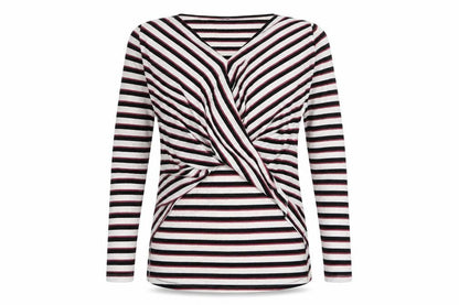 VERO MODA Womens Multicoloured Striped  Basic T-Shirt Size 10