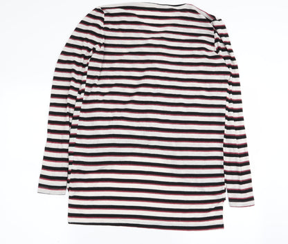 VERO MODA Womens Multicoloured Striped  Basic T-Shirt Size 10