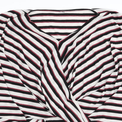 VERO MODA Womens Multicoloured Striped  Basic T-Shirt Size 10