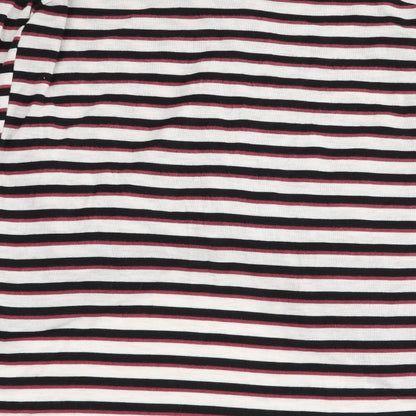 VERO MODA Womens Multicoloured Striped  Basic T-Shirt Size 10