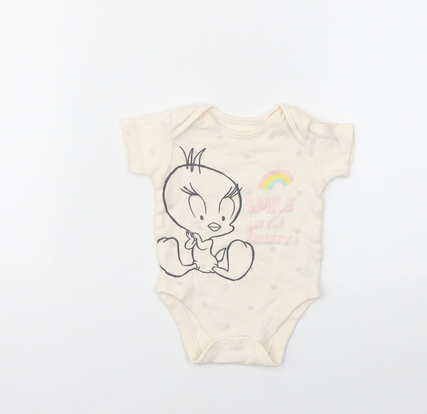 George Girls Ivory Animal Print  Babygrow One-Piece Size 0-3 Months
