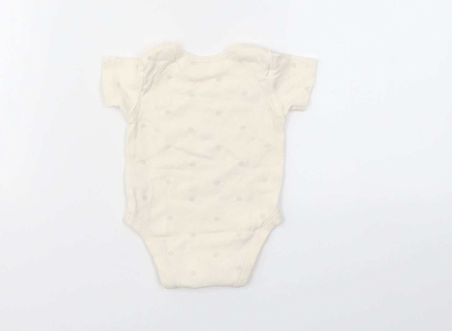 George Girls Ivory Animal Print  Babygrow One-Piece Size 0-3 Months