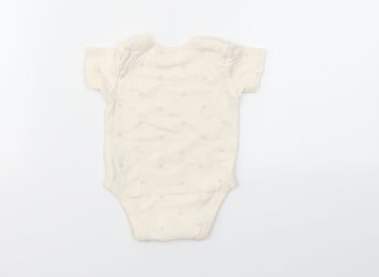 George Girls Ivory Animal Print  Babygrow One-Piece Size 0-3 Months
