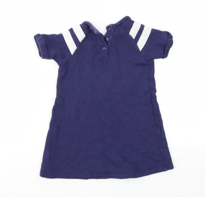 M Girls Blue Argyle/Diamond  Fit & Flare  Size 2-3 Years