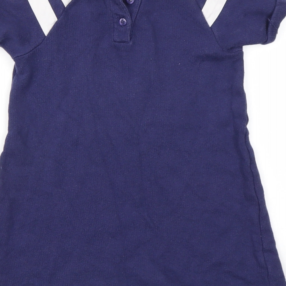 M Girls Blue Argyle/Diamond  Fit & Flare  Size 2-3 Years