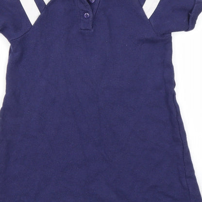 M Girls Blue Argyle/Diamond  Fit & Flare  Size 2-3 Years
