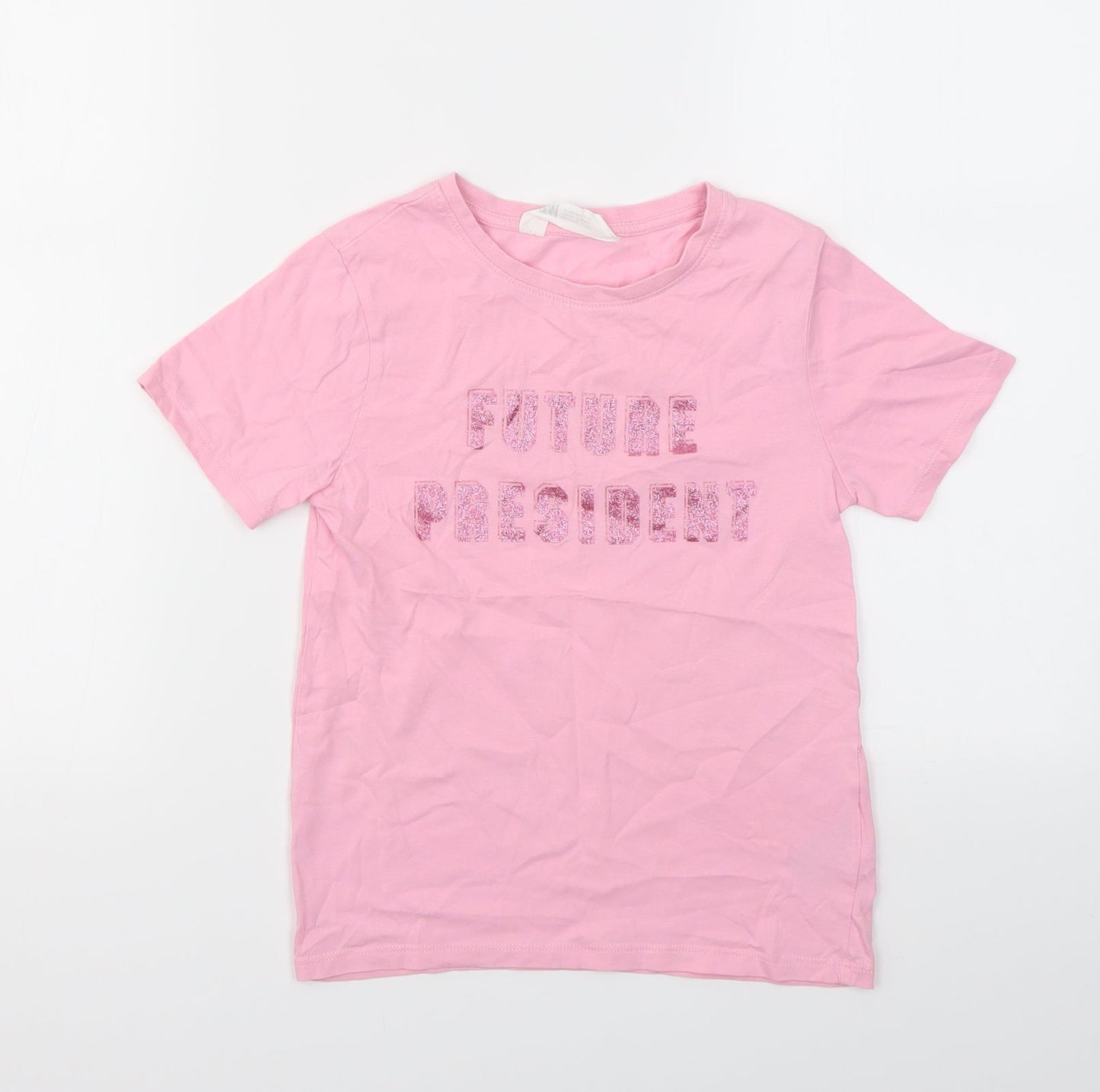 H&M Girls Pink   Basic T-Shirt Size 7-8 Years