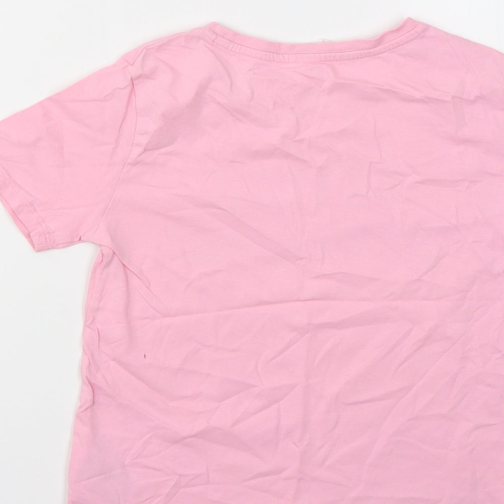 H&M Girls Pink   Basic T-Shirt Size 7-8 Years