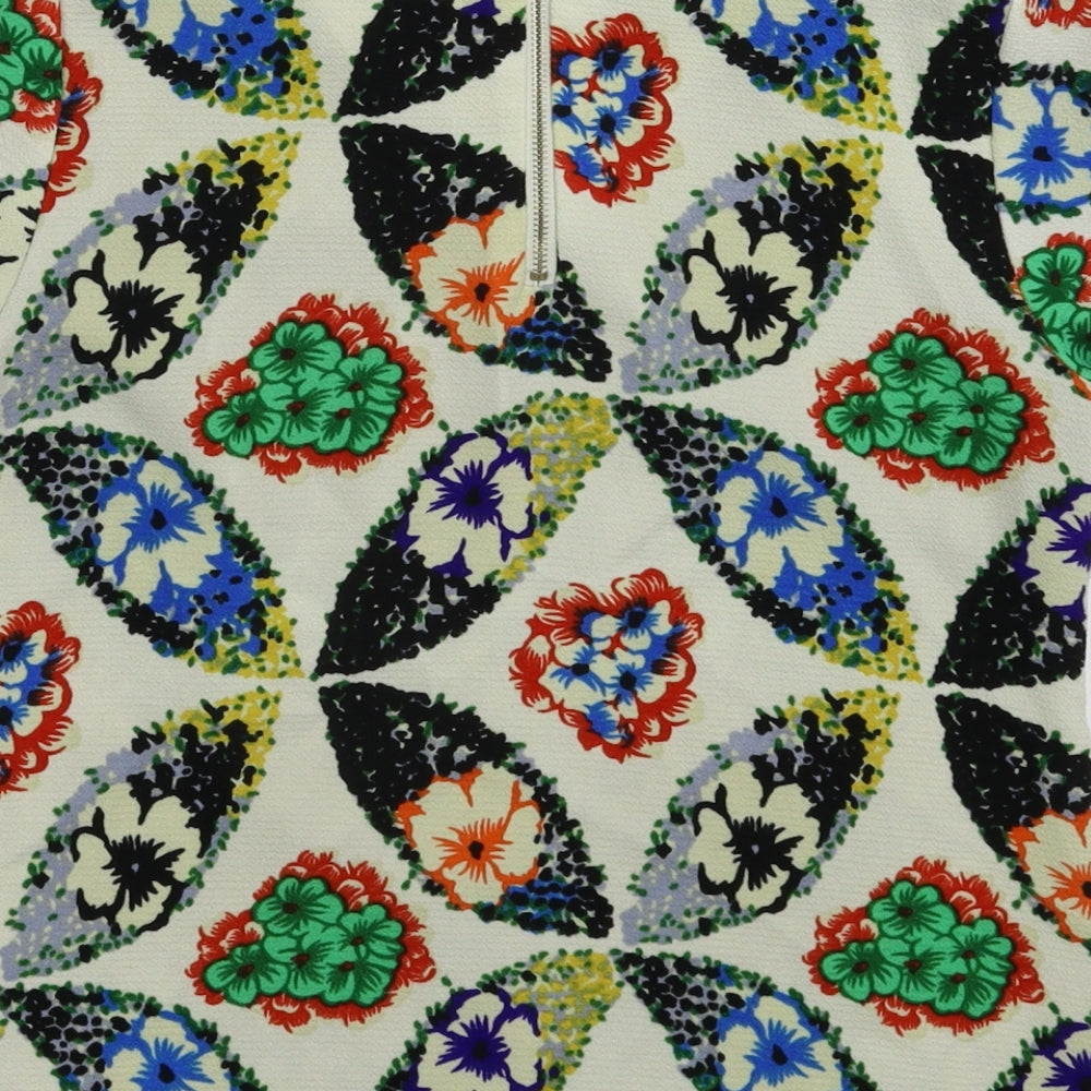 Atmosphere Womens White Floral  Basic Blouse Size 8