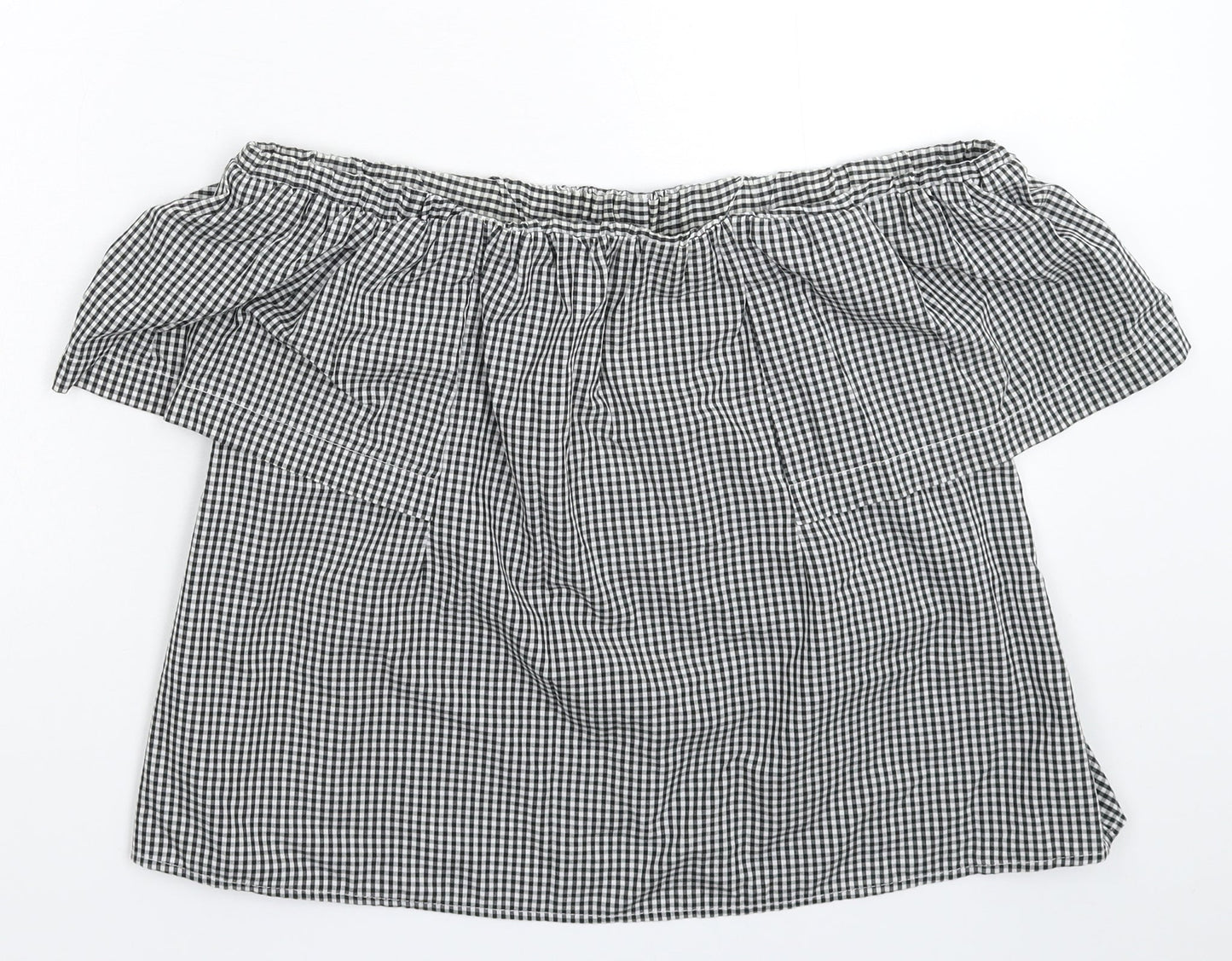 Womens UK Size 8 Topshop Grey Basic Blouse