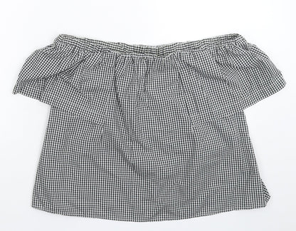 Womens UK Size 8 Topshop Grey Basic Blouse