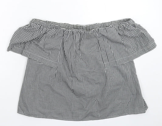 Womens UK Size 8 Topshop Grey Basic Blouse
