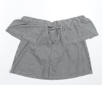 Womens UK Size 8 Topshop Grey Basic Blouse