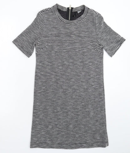 Divided Womens Grey Striped  Mini  Size 12