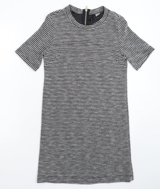 Divided Womens Grey Striped  Mini  Size 12