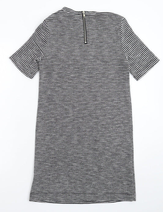 Divided Womens Grey Striped  Mini  Size 12