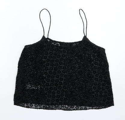 Womens UK Size 8 Topshop Black Basic Tank