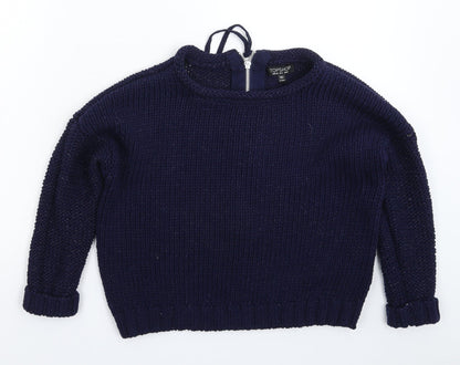 Womens UK Size 8 Topshop Blue Pullover Jumper